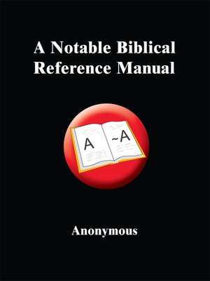 cover image of A Notable Biblical Reference Manual